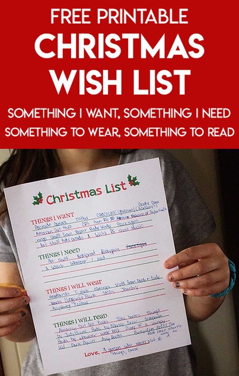 Need Read Want Wear Christmas, Christmas List Want Need Wear Read, Christmas Want Need Wear Read, Something You Want Something You Need, Kids Christmas List Printable, Christmas Wish List Printable, Christmas List Printable, Want Need Wear Read, Wish List Printable