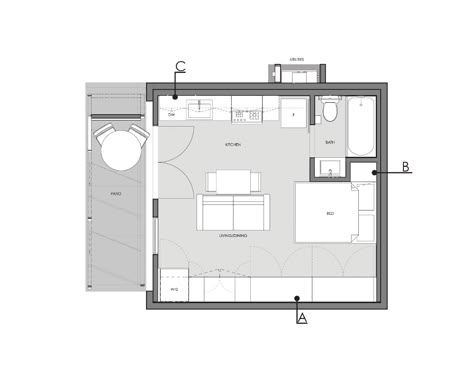 Garage Conversions Los Angeles Accessory Dwelling Units - Granny Flats Garage Conversion Floor Plans, Garage Bedroom Conversion, Garage Conversion Granny Flat, Garage Conversion Ideas, Granny Flat Plans, Adu Ideas, Garage Apartment Floor Plans, Backyard Garage, Garage Guest House