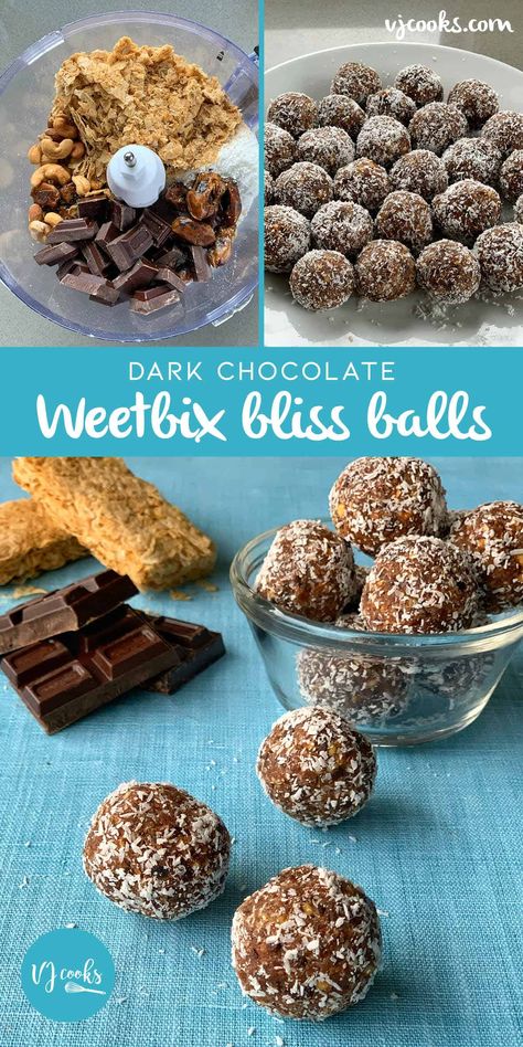 Weetabix Recipes, Healthy Lunchbox Recipes, Coconut Almonds, Dessicated Coconut, Vj Cooks, Lolly Cake, Dark Chocolate Coconut, Rice Bubbles, Pitted Dates