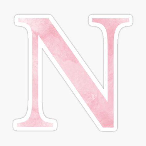 "Personalized Pink Marble Monogram W" Sticker by TheFamilyVan | Redbubble Cake Letters, Birthday Wishes With Photo, Boulet Journal, Cake Lettering, Sticker Design Inspiration, Scrapbook Background, Pink Letter, Letter Stickers, Letter N