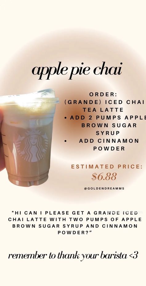 Random Starbucks Drinks, Starbux Drinks, Starbs Drinks, Starbucks Specialty Drinks, Starbucks Fall Drinks, Starbucks Drink Menu, Iced Chai Tea Latte, Starbucks Secret Menu Recipes, Cold Starbucks Drinks