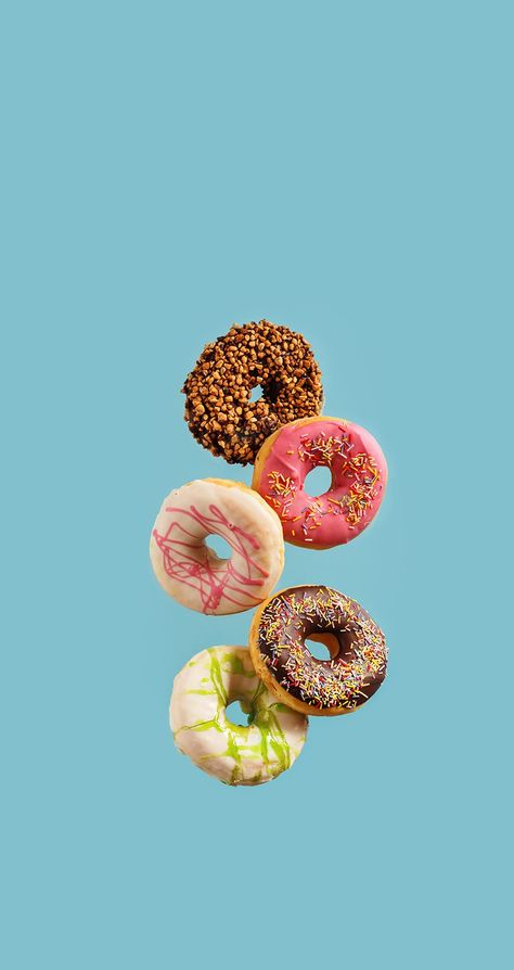 Doughnuts Photography, Donut Art, Whats Wallpaper, Food Art Photography, Food Photography Inspiration, Food Graphic Design, Food Wallpaper, Food Poster Design, Foto Art