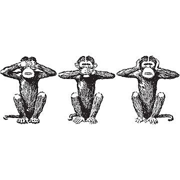 "Three Wise Monkeys" Art Print for Sale by FanekShop | Redbubble Sailor Jerry Tattoo Flash, Three Monkeys, Typography Shirt Design, Evil Tattoo, Monkey Tattoos, Three Wise Monkeys, Graffiti Lettering Fonts, Wise Monkeys, Hear No Evil