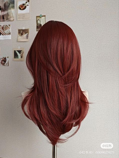 Red Layers Hair, Rosette Orange Hair, Pretty Hair Cuts, Teen Girl Haircut, Hair Stayl, Hair Color Orange, Korean Hair Color, Diy Haircut, Haircut Types