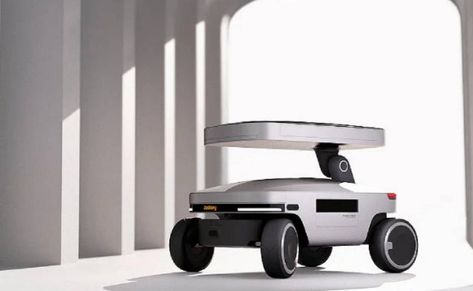 Jackery's Solar Mars autonomous robot wins the prestigious TIME Best Inventions of 2023 award in the "Green Energy" category. Robots Design, Mecanum Wheel, Delivery Robot, Autonomous Robots, Mobile Robot, Road Markings, Smart Robot, New Technology Gadgets, Unmanned Aerial Vehicle