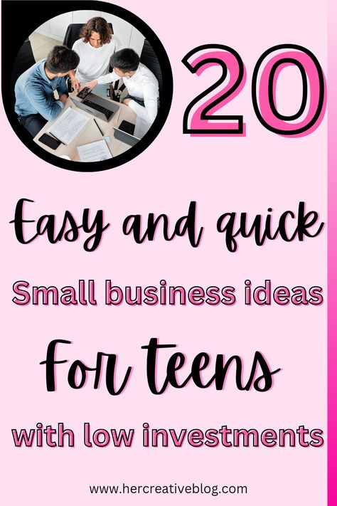 In this post, you will find 20 Unique and Easy small business ideas for teens and college students.

And the best thing is most of these small business ideas need low or zero startup costs. And the profits are super good. Small Business Ideas For College Students, Startup Ideas For Students, Start Small Business Ideas, Business Ideas For College Students, Teen Business Ideas, Low Cost Business Ideas, Start Small Business, Small Business Ideas For Teens, Great Small Business Ideas