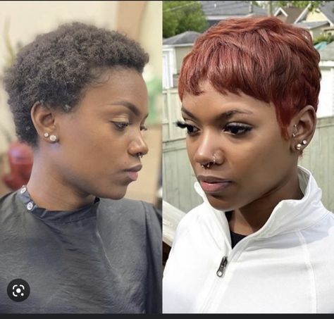 Voice Of Hair, Hair Color Inspiration, Natural Hair Short Cuts, Bold Hair Color, Beautiful Gray Hair, Short Hair Black, Short Hair Pixie Cuts, Short Sassy Hair, Pelo Afro