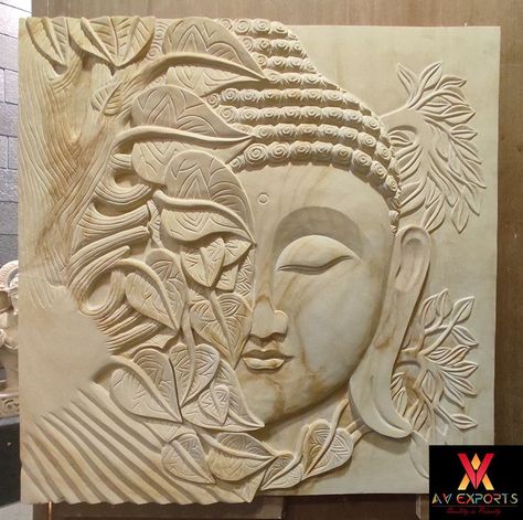 Buddha Home Decor, Mural Art Design, Stone Wall Design, Sandstone Wall, Sand Stone, Exterior Wall Design, Tv Wall Design, Brown Shades, Stone Crafts