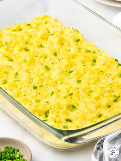 Bake Scrambled Eggs In Oven, Baked Scrambled Eggs Oven Sheet Pan, Oven Baked Scrambled Eggs For A Crowd, Omlet Casserole Oven Baked, Egg Scramble Casserole, Meal Prep Scrambled Eggs, Scrambled Egg Bake Casserole, Eggs For A Crowd Make Ahead Breakfast, Scrambled Egg Casserole Oven Baked