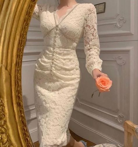 #visual #beauty #dress #formal #asian #fashion #inspo Luxury Diamonds, Bodycon Midi Dress, Lace Long Sleeve, Bodycon Midi, Midi Dress Bodycon, Long Sleeve Lace, Formal Dress, White Lace, Summer Women