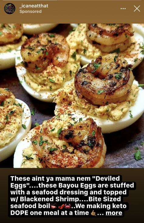 Blackened Shrimp Deviled Eggs, Shrimp Deviled Eggs, Devilled Eggs Recipe Best, Devilled Eggs, Egg Burger, Blackened Shrimp, Holidays 2023, Clean Keto, Deviled Eggs Recipe