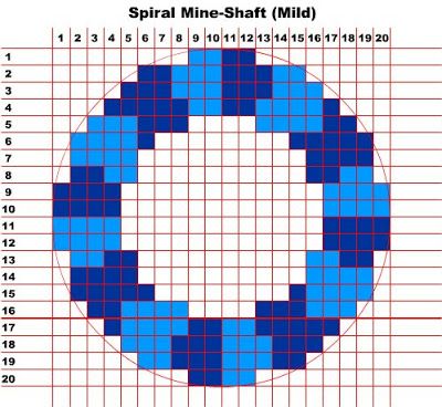 Minecraft Spiral Mineshaft Pattern Minecraft Kale, Minecraft Blueprint, Minecraft Staircase, Minecraft Circles, Villa Minecraft, Construction Minecraft, Minecraft Building Guide, Capas Minecraft, Rumah Minecraft Sederhana