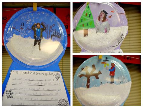 Show and Tell Tuesday - Winter! - Sunny Days in Second Grade Globe Projects, Christmas Science Experiments, Winter Science Experiments, Christmas Sheets, Snow Globe Crafts, Winter Science, Fun Winter Crafts, Globe Crafts, Winter Diy Crafts