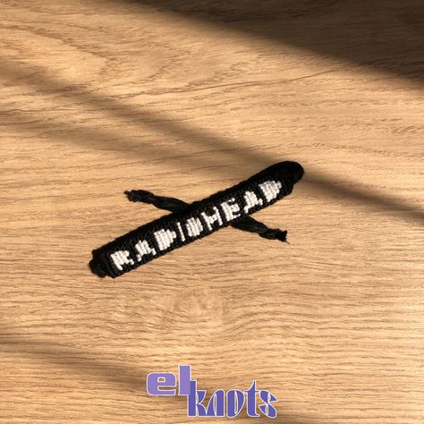 Radiohead Alpha Pattern, Radiohead Crochet, Radiohead Bracelet, Bracelet Stuff, Alpha Pattern, Radiohead, Alpha Patterns, Friendship Bracelet Patterns, Bracelet Patterns