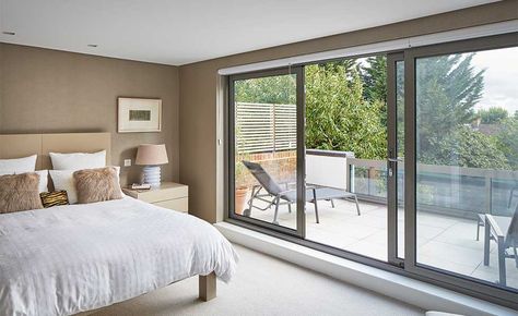 Sliding_bedroom_doors Sliding Window Bedroom, Sliding Door Balcony Master Bedrooms, Bedroom Glass Window, Bedroom Sliding Door To Outside, Sliding Bedroom Door Ideas, Bedroom With Sliding Glass Door, Bedroom With Sliding Door, Sliding Door Bedroom, Sliding Bedroom Doors