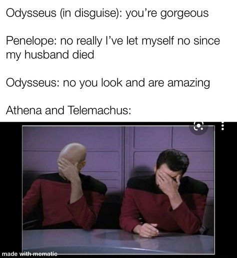 Greek Mythology Jokes, Greek Memes Mythology, Gay Greek Mythology, Greek Mythology Memes Funny, Kronos Greek Mythology, Odysseus Aesthetic, Greek Mythology Funny, Mythology Jokes, Odysseus Fanart