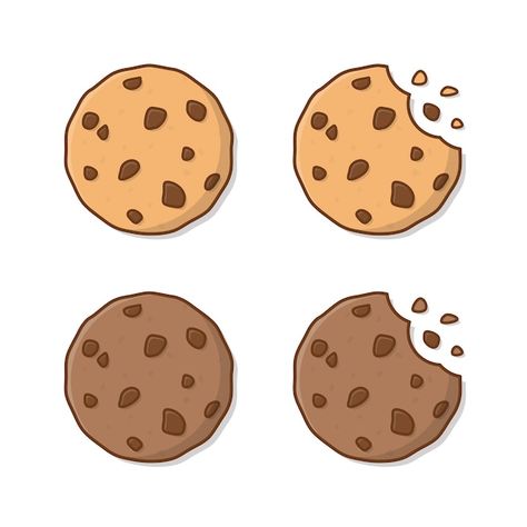 Cookie Drawing Aesthetic, Cookies Aesthetic Drawing, Cookie Doodle Drawing, Cookie Drawing Easy, Dinner Recipes Aesthetic, Biscuit Tattoo, Cute Cookie Drawing, Brownie Aesthetics, Biscuits Illustration