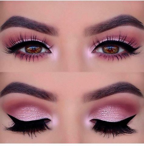 Rosa Make-up, Pink Smokey Eye, Eye Makeup Images, Mekap Mata, Prom Eye Makeup, Pink Eye Makeup, Make Up Inspiration, Eye Makeup Pictures, Purple Makeup