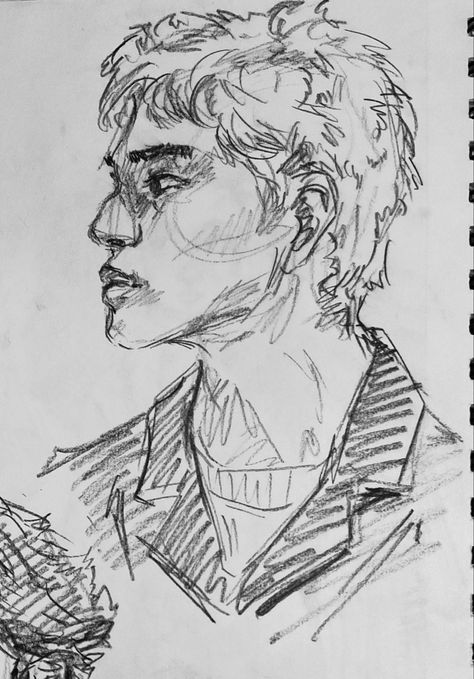 I’ve been stuggling with side profiles for years but this one is finally one I feel proud of to post about! 11/20/23 #art #artist #artwork #aesthetic #character #charcoal #sketch #sketching #sketchbook #drawing #draw #drawers Side Profile Yelling Drawing Reference, Quick Face Sketch, Side Profile Clothes, Person Sketch Reference, Men Side Profile Drawing Reference, Man Side Profile Drawing, Guy Side Profile Drawing, Side Profile Eyes Drawing, Cartoon Side Profile