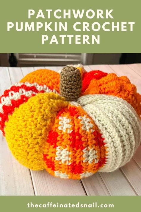 My Patchwork Pumpkin Crochet Pattern for 2024 blends my love for crochet and patchwork quilting! This advanced pattern features 8 unique stitch techniques, perfect for adventurous crocheters looking to create a fall pumpkin with texture and style. Mix and match stitches, change colors, or use a single technique—the possibilities are endless! Click for the free pattern and get creative with your crochet pumpkin décor. #CrochetPumpkin #PatchworkPumpkin #FallCrochet #CrochetPattern Crochet Squash, Popcorn Stitch Crochet Pumpkin, Crochet Pumpkin Blanket, Granny Square Pumpkin Pattern, Easy Crochet Pumpkin Free Pattern, Free Crochet Pumpkin Pattern, Knitted Pumpkins Free Pattern, Crochet Thanksgiving Patterns Free, Crocheted Pumpkins Free Pattern