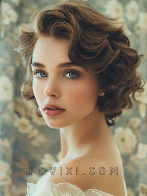 Wavy Elegant Hairstyles, 1920s Haircut, Finger Waves Long Hair, Pixy Haircut, Classic Hair Styles, 1920s Hair Short, Elegant Pixie Hairstyles, 1920s Wedding Hair, Short Haircut Ideas For Women