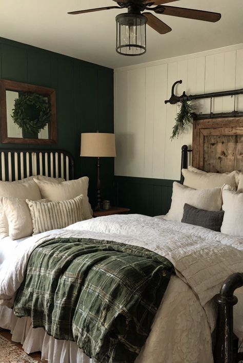 Discover how bedroom color schemes can influence your mood, energy, and sleep quality. Uncover the secrets of psychological effects in design.
#ad  


#Colortrend
#wallpaint2024
 #color2024
 #DIYpainting
 ##DIYhomedecor
 #Fixhome Green Bedroom With Accent Wall, Pine Green Accent Wall Bedroom, Forest Green And Cream Bedroom, Forest Green Wall Bedroom, Green Walls In Bedroom, Dark Green Rustic Bedroom, Dark Wood And Green Bedroom, Sherwin Williams Evergreens, Dark Green Bedding Ideas