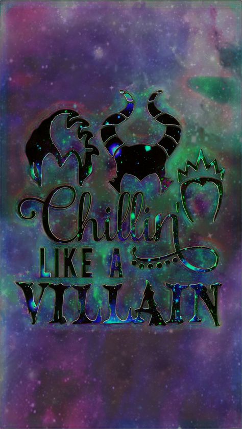 Chillin Like A Villain Galaxy, made by me #purple #sparkly #wallpapers #backgrounds #sparkles #glittery #galaxy #villian #disney #quotes #sayings Villian Wallpapers, Disney Villian Wallpaper, Disney Villain Wallpaper, Disney Villians Wallpaper, Disney Villian Aesthetic, Disney Villain Wallpaper Iphone, Dark Disney Wallpaper, Disney Villian Quotes, Disney Villains Wallpaper Iphone