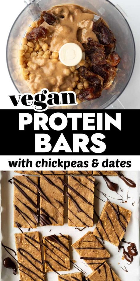 Vegan Protein Bars Vegan Protein Bars Recipe, Easy Vegan Protein, Protein Bar Recipe Healthy, Vegan Protein Snacks, Protein Bars Recipe, Bars Recipes Healthy, Chickpeas Protein, High Protein Recipes Dinner, Vegan Protein Recipes