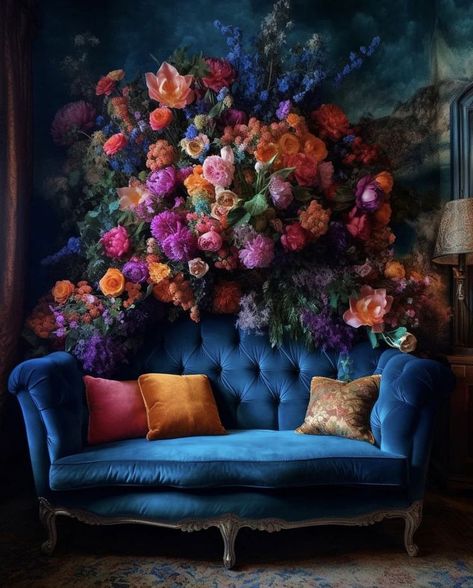 Jewel Tone Decor, Jewel Tone Colors, Deco Floral, Boho Living, Eclectic Home, Dream House Decor, My New Room, Bohemian Decor, Sofa Design