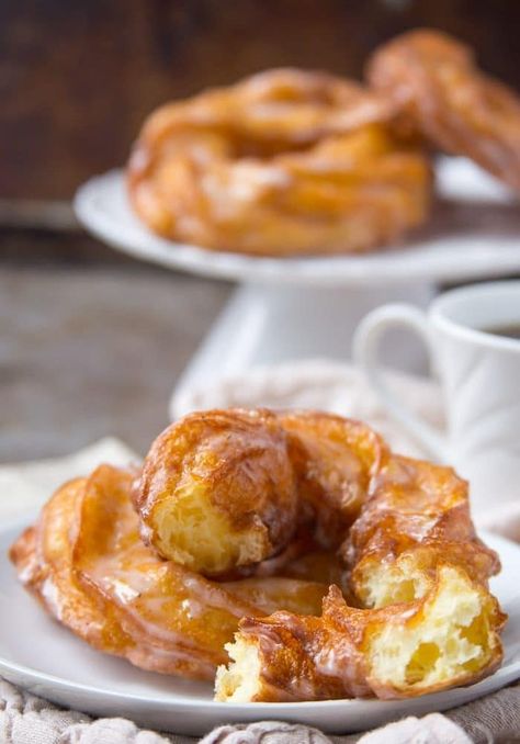 Choux Pastry Recipes, Everything you Can Make with Pate a Choux | Baker Bettie French Cruller Donut, Fudge With Marshmallow Cream, French Cruller, Fried Cookies, Cruller Donuts, Types Of Donuts, Choux Dough, Baker Bettie, French Crullers