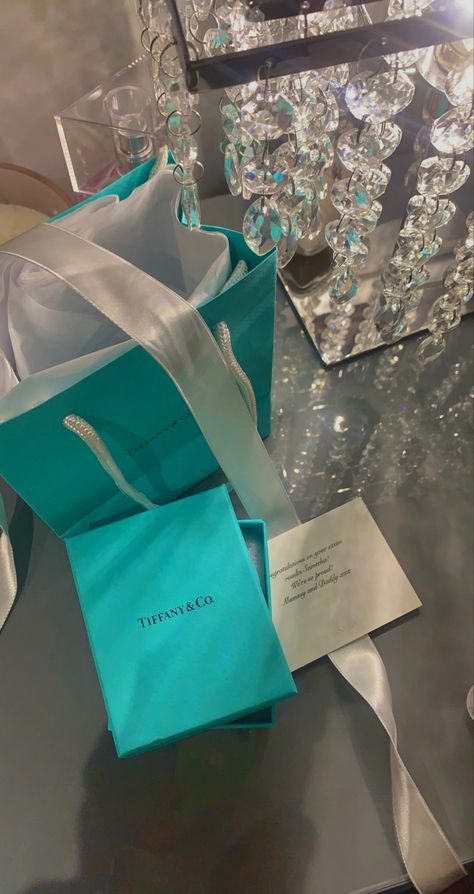 Tiffany And Co Gift, Tiffany And Co Aesthetic, Tiffany Gifts, Tiffany Girls, Tiffany Party, Tiffany Ceiling Lights, Aesthetic Necklace, Tiffany Blue Wedding, Vision Board Photos