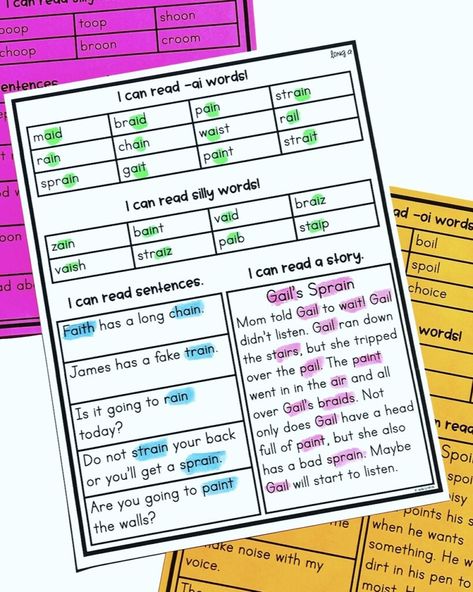 95 Phonics Core Program, Long A Phonics, Decoding Activities, Wilson Reading, Silly Words, Sound Wall, Decoding Words, Nonsense Words, Phonics Instruction