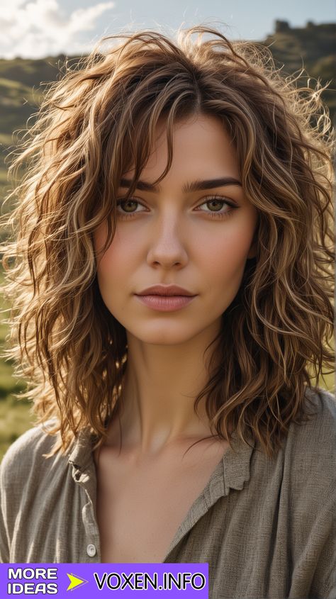 Before And After Wavy Haircut, Short Curly Hairstyles Oval Face, Curly Haircut For Oval Face Women, Round Wavy Haircut, Medium Length Haircuts Wavy Hair, 2b Waves Haircut, Wavy Layers Medium, Haircuts For Fine Wavy Hair Medium, Long 2a Hair