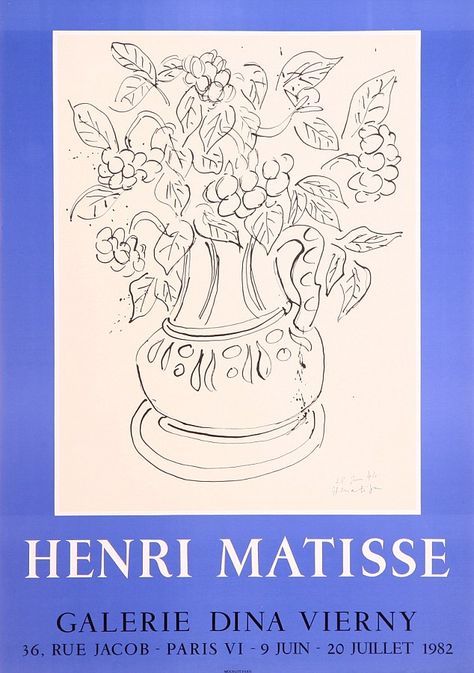 Matisse Drawing, Matisse Paintings, Vogue Vintage, Tate Gallery, Matisse Art, Lithograph Print, Lithography, Exhibition Poster, Henri Matisse