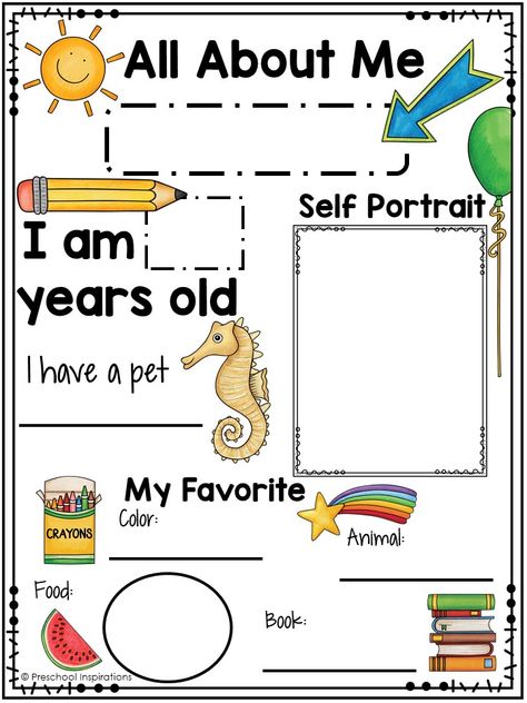 All About Me Questions, Printable All About Me, All About Me Preschool Theme, About Me Poster, Me Preschool Theme, All About Me Poster, All About Me Printable, All About Me Book, Back To School Worksheets