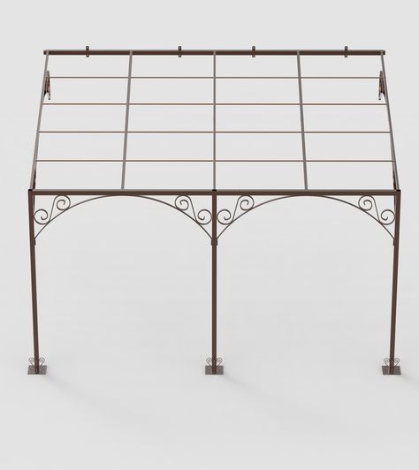 Pergola Haut de Gamme Design - Belveo Wrought Iron Pergola, Rebar Pergola, Metal Garden Pergola, Deco Fer Forge, Pergola Dimensions Cm, Iron Pergola, Rustic Pergola, Pergola Design, Side Garden