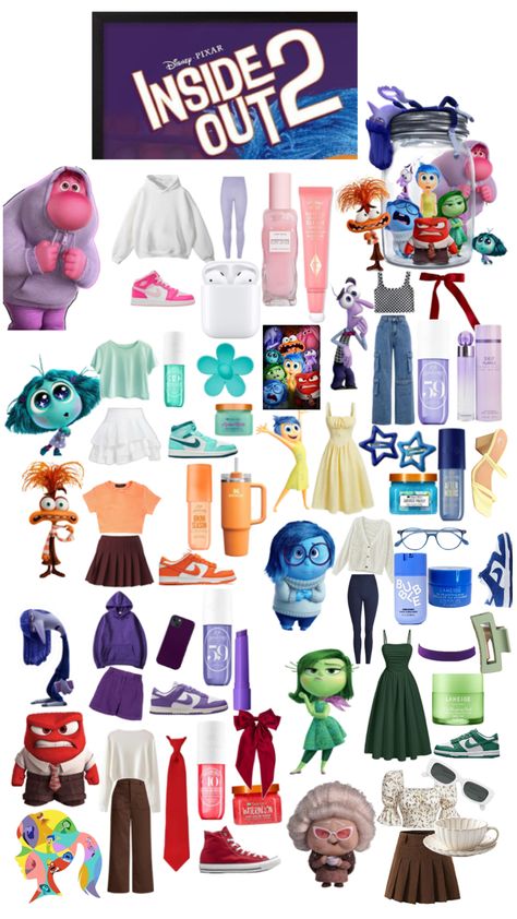 Inside out 2 inspired outfits Epcot Outfit Ideas, Epcot Outfit, Cute Group Halloween Costumes, Inside Out Characters, Matching Halloween Costumes, Disney Themed Outfits, Greek Goddess Costume, Goddess Costume, Inside Out 2