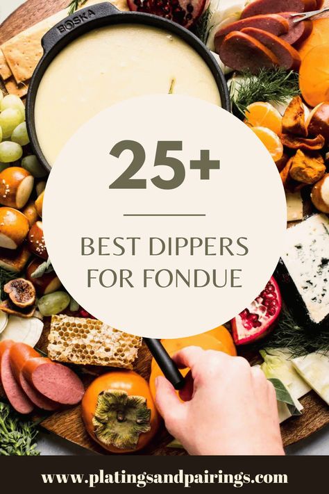 Wondering what to serve with fondue? I've got loads of ideas for the best dippers so that you can enjoy an easy fondue night at home! // cheese // meat // fondue party Fondue Night At Home, Meat Fondue, Fondue Dinner Party, Cheese Fondue Dippers, Cheese Fondue Party, Oil Fondue, Best Cheese Fondue, Easy Cheese Fondue, Fondue Dippers