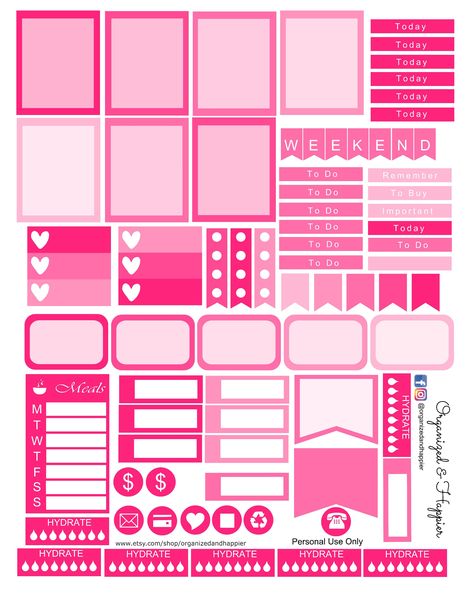 Free Printable Pink Planner Stickers Weekly Kit – This post contains affiliate links. I will receive a small commission if you purchase the product or service through the link – Thought I should upload another printable since the others ones seem to be very popular. Here is a simple printable for your planner. Who likes pink? Let me know … … Continue reading → Pink Weekly Planner, Pink Planner Stickers, Free Printable Planner, Free Printables Organization, Stickers Cool, Pink Planner, Free Printable Planner Stickers, Free Planner Stickers, Weekly Planner Stickers Kit