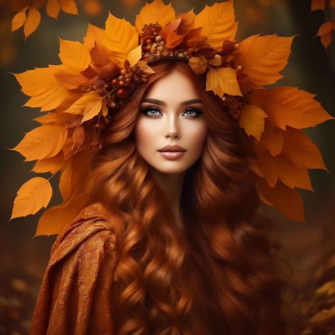 Elina Braun (@elina_digitalart) • Instagram photos and videos Autumn Witch, Thanksgiving Inspiration, Second Account, Fantasy Images, Beautiful Autumn, Goddess Art, Autumn Beauty, Art Model, Hello Autumn