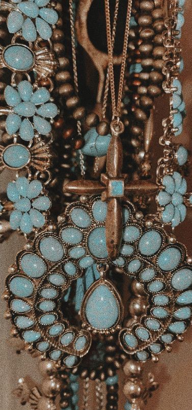 Cowgirl Aesthetic Wallpaper Turquoise, Western Mood Boards Aesthetic, Turquoise Aesthetic Jewelry, Western Aesthetic Turquoise, Turquoise Country Aesthetic, Turquoise Aesthetic Western Wallpaper, Western Turquoise Aesthetic, Turquoise Cowgirl Aesthetic, Teal Western Aesthetic