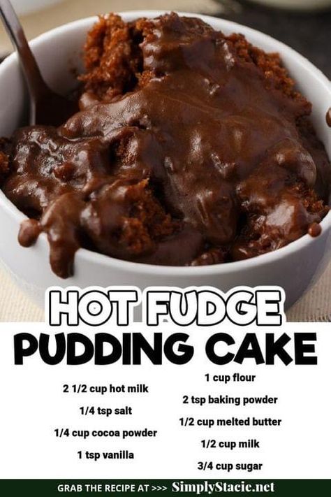 Hot Fudge Pudding Cake, Pudding Sauce, Hot Fudge Pudding, Fudge Pudding Cake, Fudge Pudding, Hot Fudge Cake, Fudgy Cake, Clafoutis Recipes, Chocolate Pudding Cake