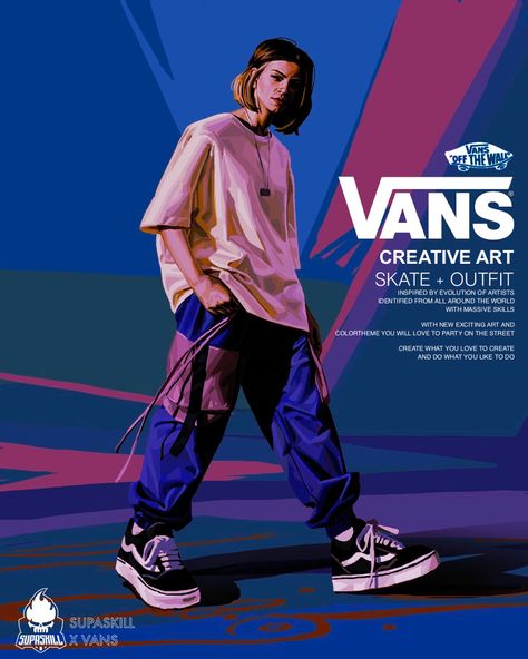 #vans #behance #poster #posterdesigns Vans Illustration Art, Streetwear Ads Design, Vans Poster Design, Vans Advertisement, Vans Graphic Design, Sneaker Advertisement, Shoes Advertising Design, Vans Photoshoot, Vans Poster