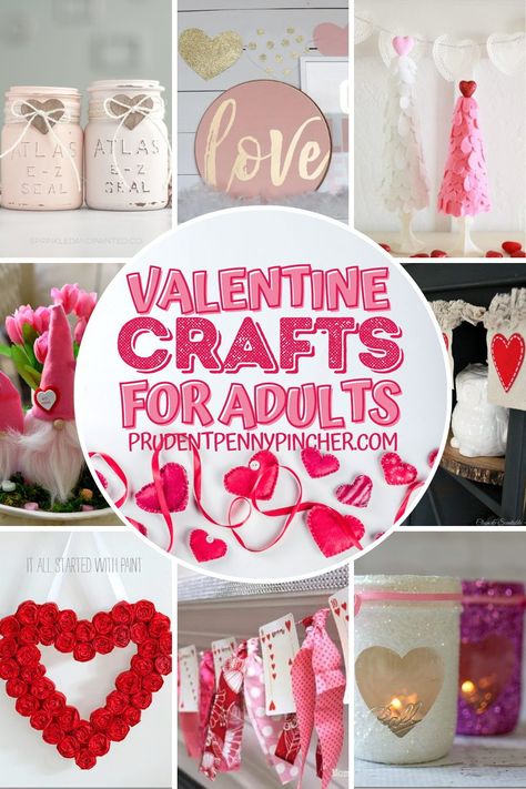 From DIY Valentine's Day Decorations to DIY Valentine gifts, there are plenty of Valentine crafts for adults that are cheap and easy to make. These DIY valentine's day crafts make great creative valentine's day decor ideas and romantic DIY valentine gifts for someone special in your life. Valentine Crafts For Adults, Craft Ideas For Adults, Romantic Diy, Adult Valentines, Easy Valentine Crafts, Diy Valentine's Day Decorations, Diy Valentines Cards, Diy Valentines Decorations, Diy Crafts For Adults