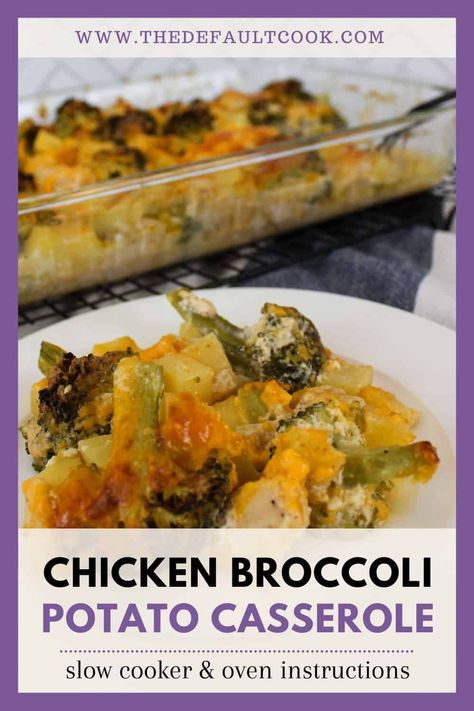 Chicken Broccoli Potato Casserole Recipe: Slow Cooker or Oven Chicken Broccoli Potatoes Crockpot, Loaded Baked Potato Chicken Casserole Crockpot, Chicken Potato Broccoli Crockpot, Potato Casserole Crockpot, Chicken Broccoli And Potato Bake, Cheesy Chicken Broccoli Potato Casserole, Chicken Broccoli Potato Casserole, Brown Potato Recipes, Broccoli Potato Casserole