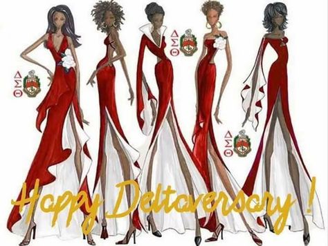 Happy Deltaversary Delta Sigma Theta Gifts, Delta Girl, Divine Nine, Delta Sigma Theta Sorority, Zeta Phi Beta, Delta Sigma Theta, Greek Art, Sorority, In Love