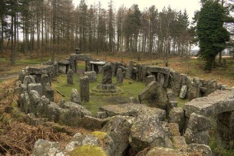 Druids Temple (by jimsumo999)-- haven't lived until you have walked in the sacred places of your people, and heard the voices of the generations there.  #PadreMedium Druids Temple, Stone Circle, The Occult, Standing Stone, Sacred Places, Ancient Architecture, Ancient Ruins, Stonehenge, North Yorkshire