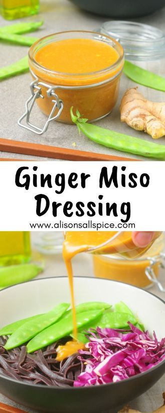 Ginger Miso Salad Dressing, Ginger Miso Dressing, Miso Dressing Recipe, Miso Salad Dressing, Dressing Diy, Mindful Meals, Miso Ginger Dressing, Miso Recipe, Soybean Paste