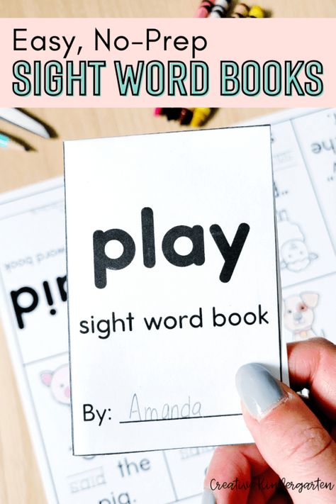 Students can create their own no-prep sight word books to reinforce reading and writing the words they are learning. Learning high frequency words will help students become fluent readers. Use for literacy centers, morning tubs, morning work or guided groups. Sight Word Centers, Sight Word Books, Sight Words Printables, Morning Tubs, Sight Word Activities, High Frequency Words, Reading And Writing, Word Activities, Sight Word