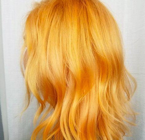 Hair Color Obsession: Marigold Hair https://maneaddicts.com/2018/10/14/major-marigold-hair-inspo/ Yellow Orange Hair Color, Yellow Gold Hair, Golden Yellow Hair Color, Hair Inspo Color Short, Yellow Hair Ideas, Marigold Hair, Yellow Orange Hair, Orange Yellow Hair, Yellow Hair Dye